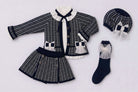 AW26 Rahigo Navy Blue Knit Skirt Set with Cardigan, Beret & Socks Rahigo Moda Infantil