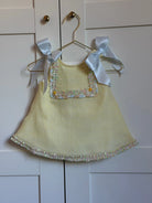 SS26 Baby Girls Lemon Open Back Tulle Dress Dainty Delilah