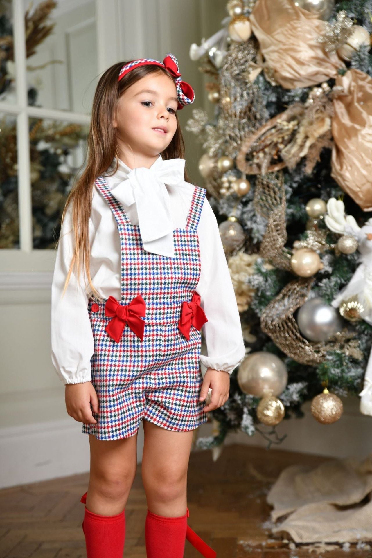 AW24 Babine Girls Christmas H Bar Short Set