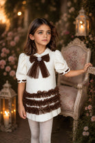 AW26 Naxos Chocolate Glitter Tulle A Line Dress Naxos