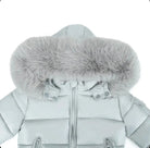Grey Fur Hood Unisex Coat Dainty Delilah