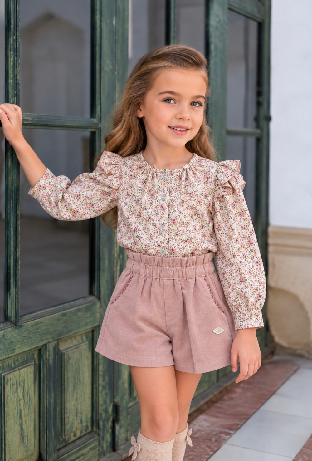 AW26 Miranda Pink Floral Velvet Short Set