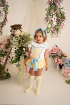 SS26 Naxos Baby Girls Lemon Spot Shirt & H Bar Romper Naxos