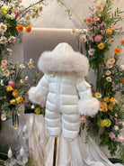 Cream Detachable Fur Snowsuit - In Stock Dainty Delilah