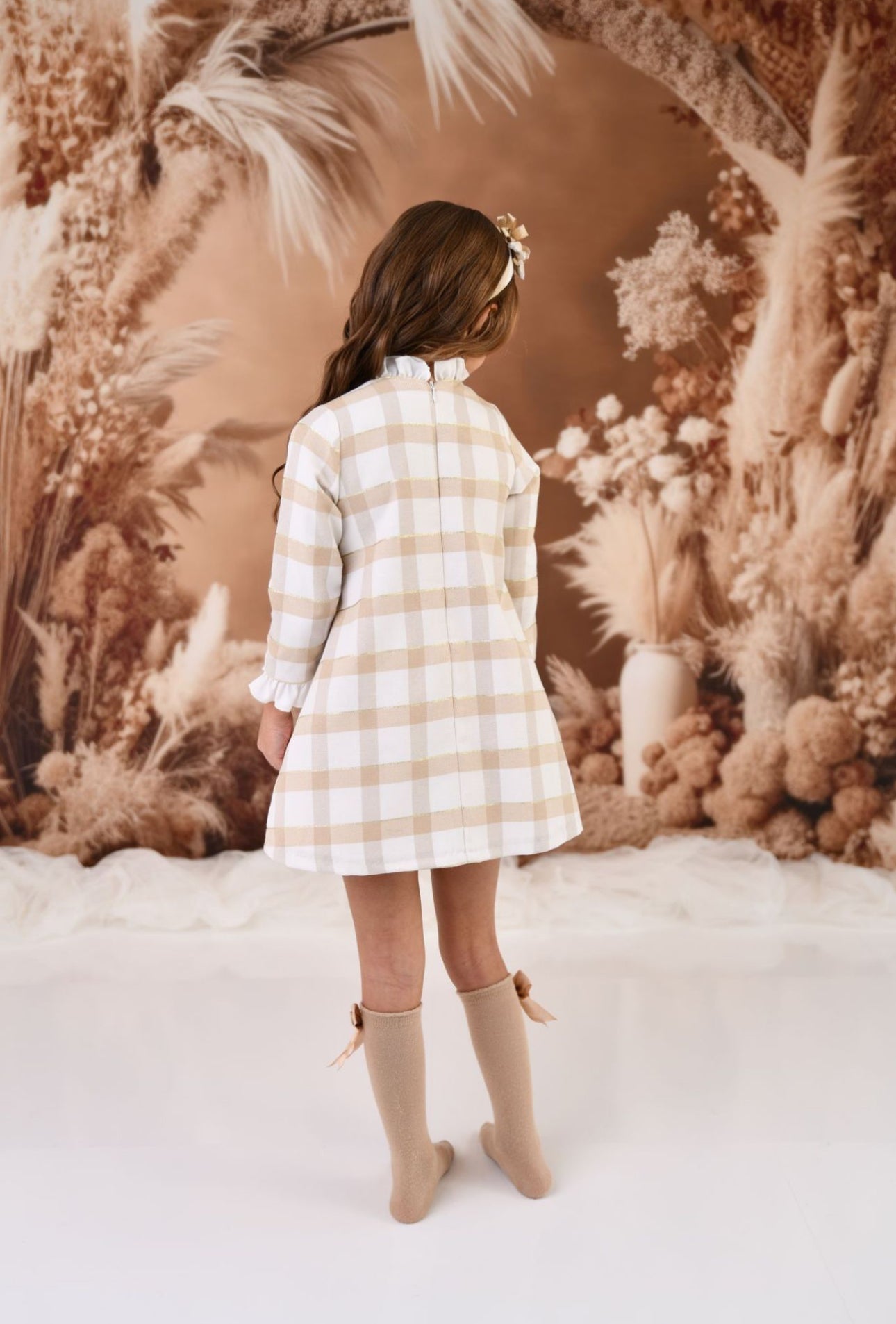 AW24 Rochy Girls Glitter Check Aline Dress Rochy