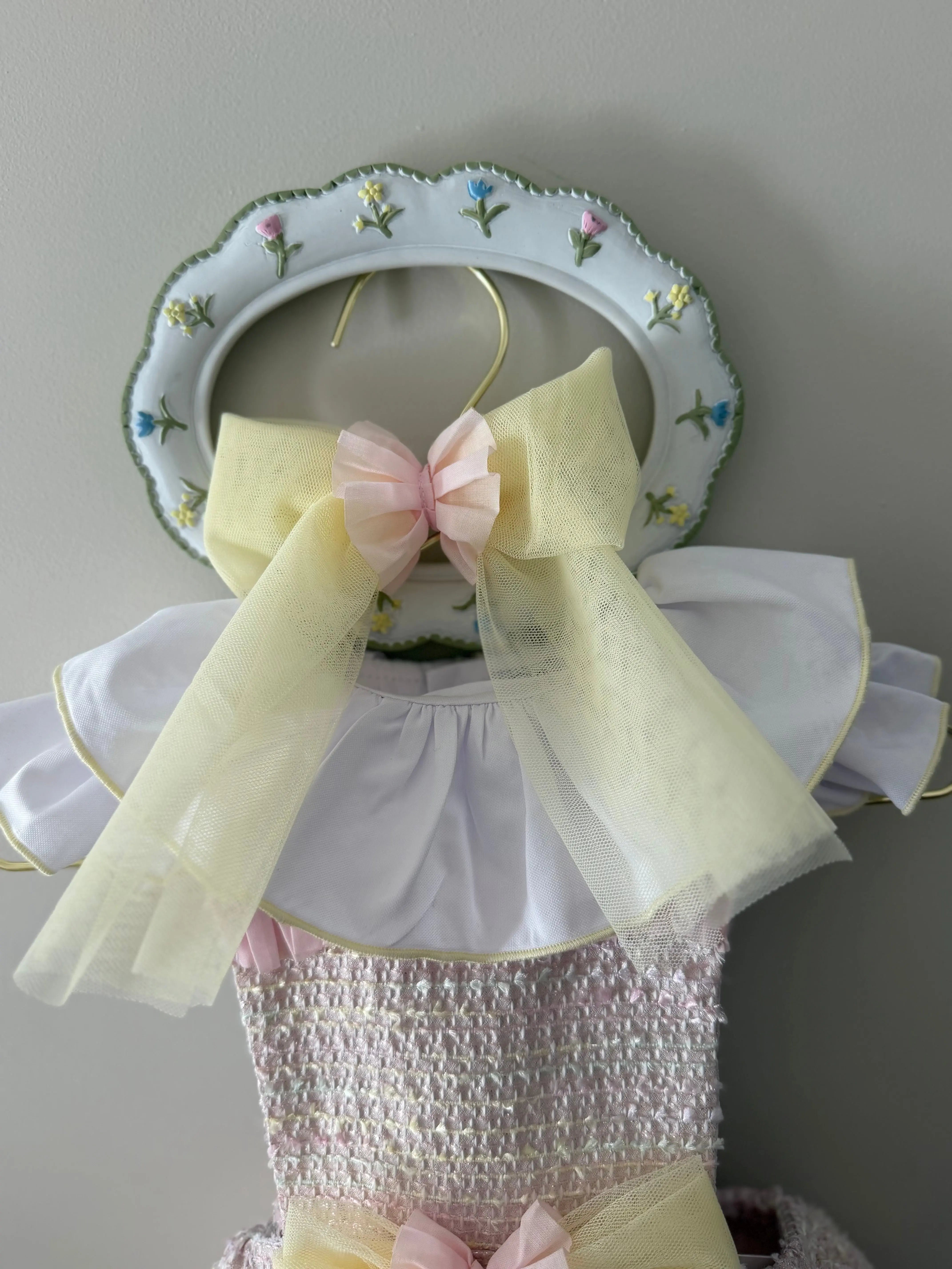 SS26 Naxos Baby Girls Pink & Lemon Shirt & H Bar Romper Naxos