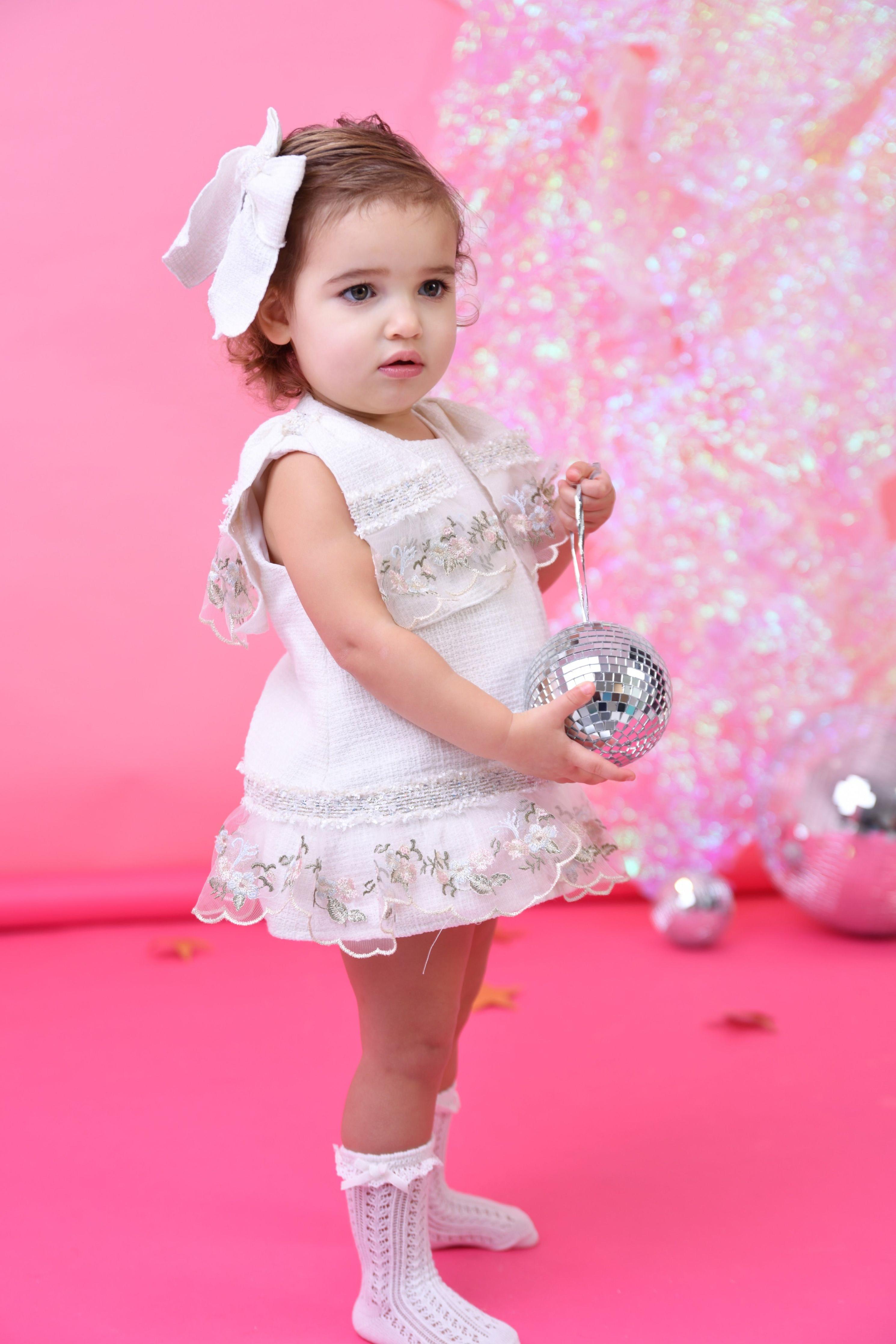 SS25 Naxos Baby Girls Rosaletta Dress & knickers