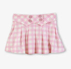 Miranda Girls Pink Floral Shirt & Gingham Skirt Miranda