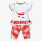 Miranda Baby Girls Red Check Legging Set Miranda