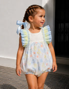 SS26 Baby Girls Multi Tulle Blue Romper Dainty Delilah