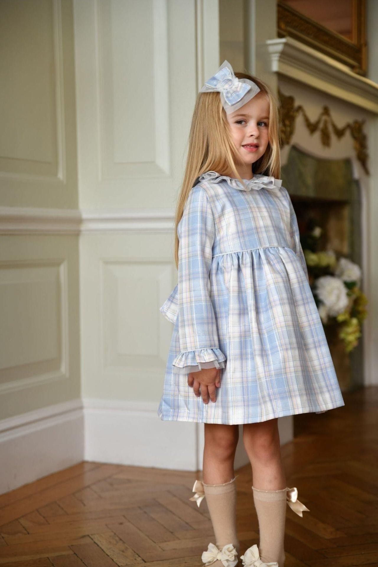 AW24 Babine Girls Blue & Silver Dress