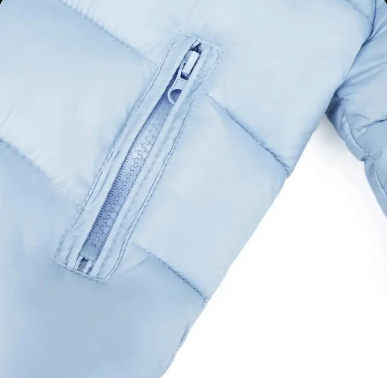 Baby Blue Fur Hood Unisex Coat Dainty Delilah