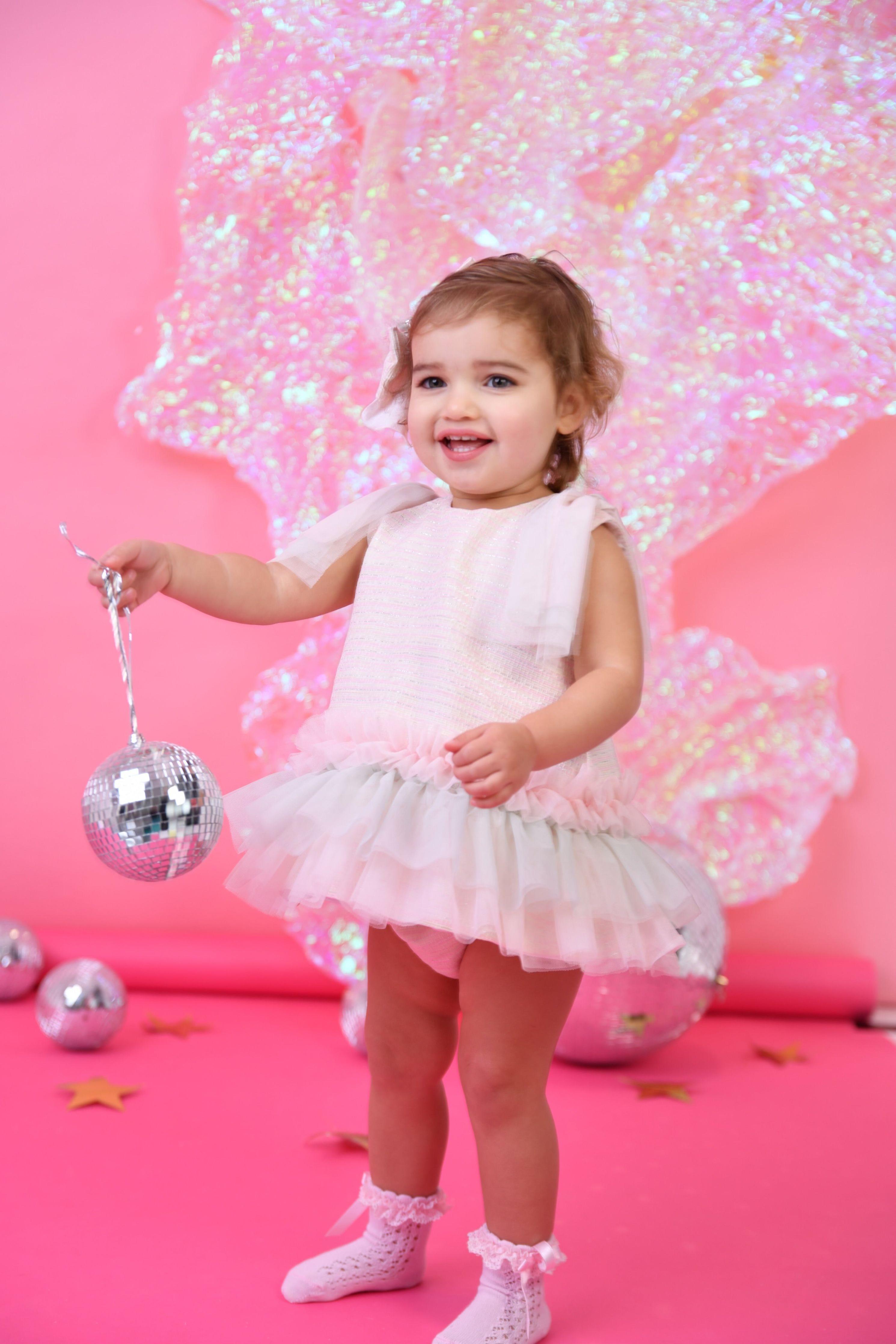 SS25 Naxos Baby Girls Cotton Candy Dress & knickers