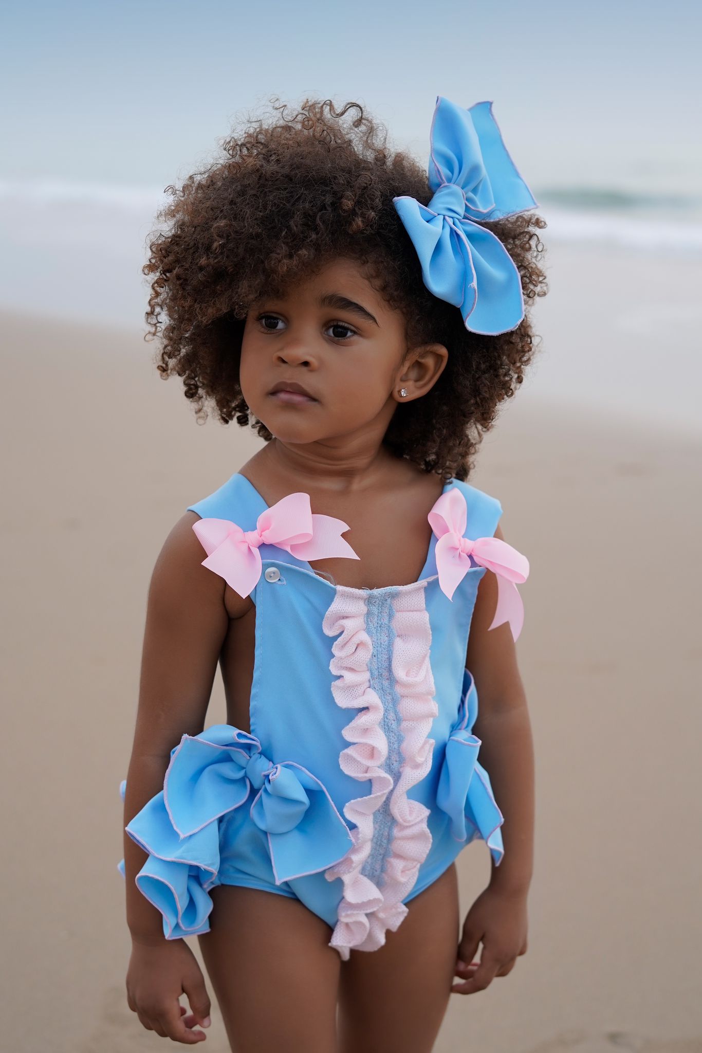 SS25 Ela Confeccion Luna Romper & Hair Bow Ela Confeccion