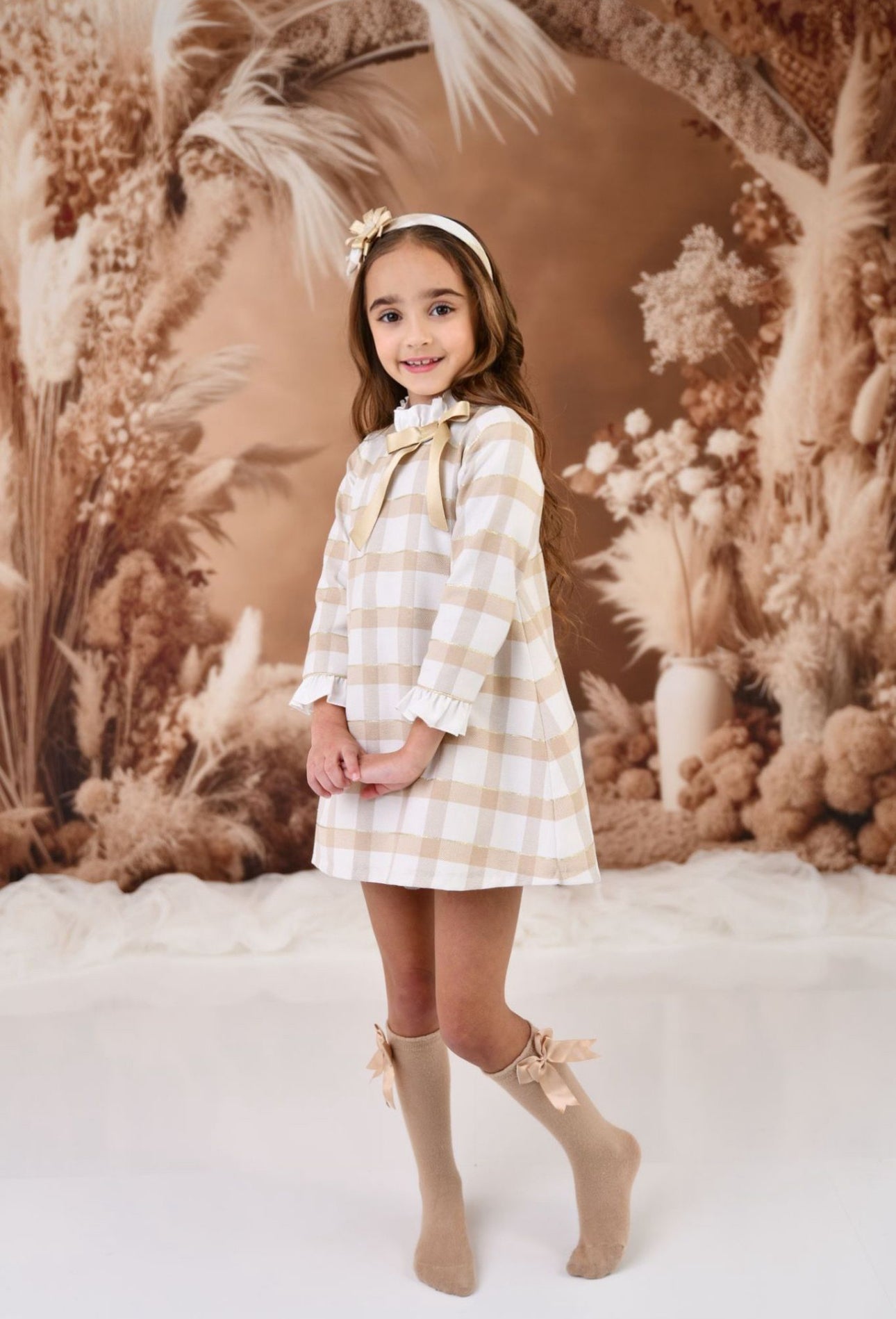 AW24 Rochy Girls Glitter Check Aline Dress Rochy