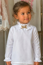 Babine White Spanish Frilly Shirt Babine