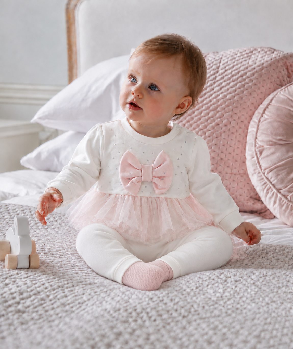 AW26 Baby Girls Tutu Bow Legging Set