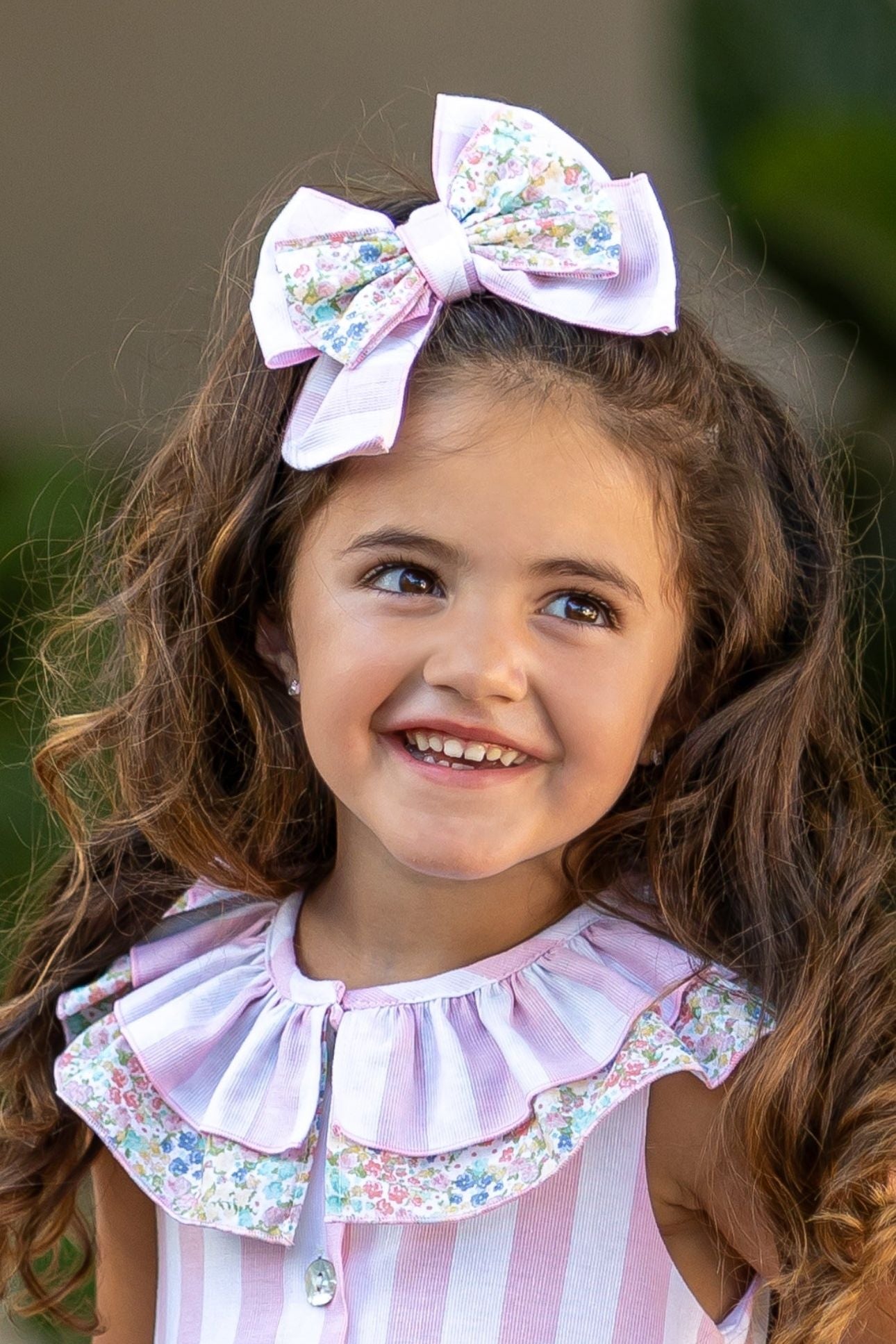 SS25 Babine Girls Pink Floral Hairbow