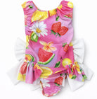 Girls Summer Frilly Bow Swimming Costume Dainty Delilah