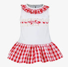 Miranda Baby Girls Red & White Check Summer Dress Miranda