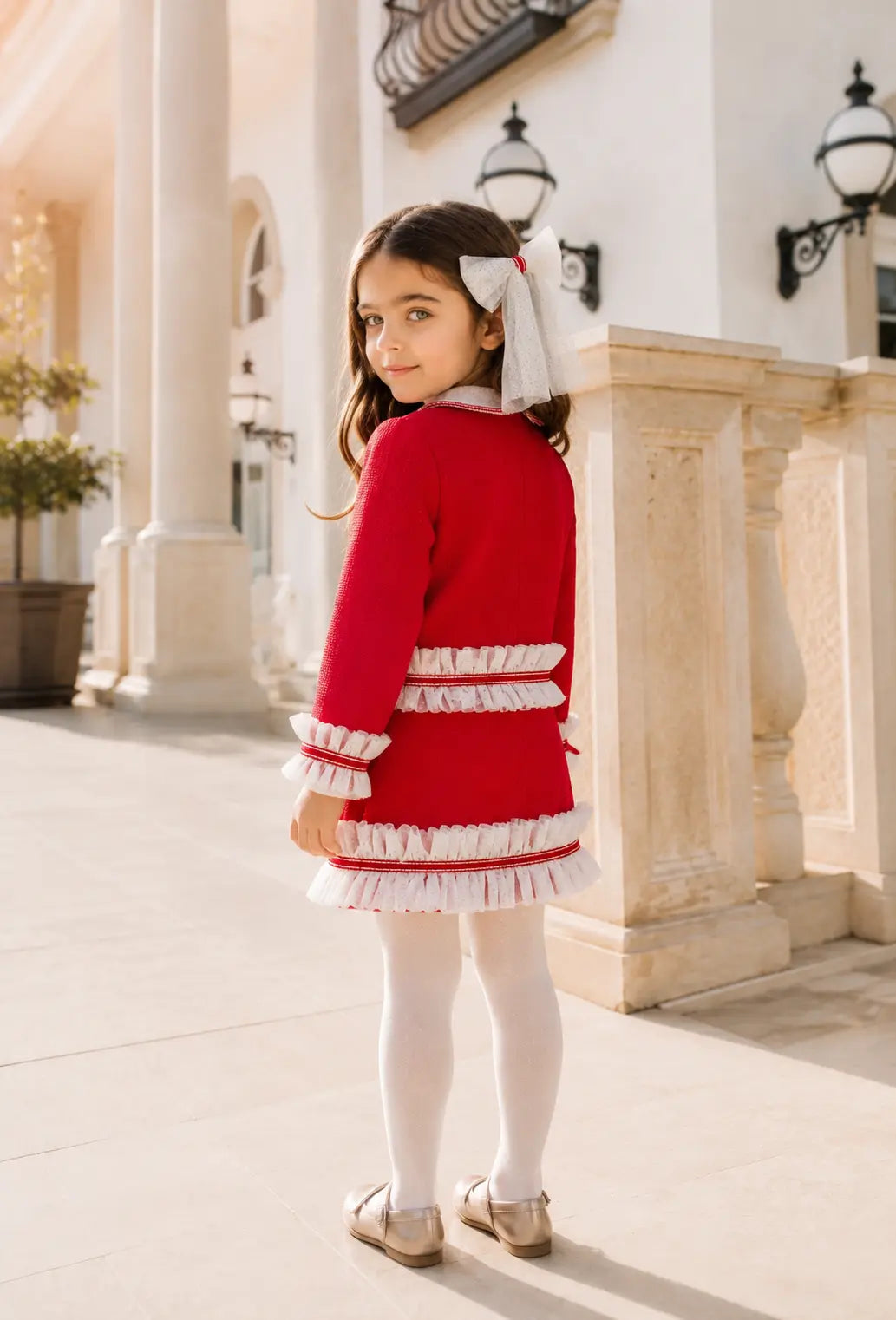 AW26 Naxos Red Christmas Blazer, Shirt & Skirt Set Naxos
