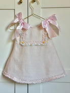 SS26 Baby Girls Pink Open Back Tulle Dress Dainty Delilah