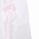 SS26 Baby Girls Pink Pique Ribbon Dress Dainty Delilah