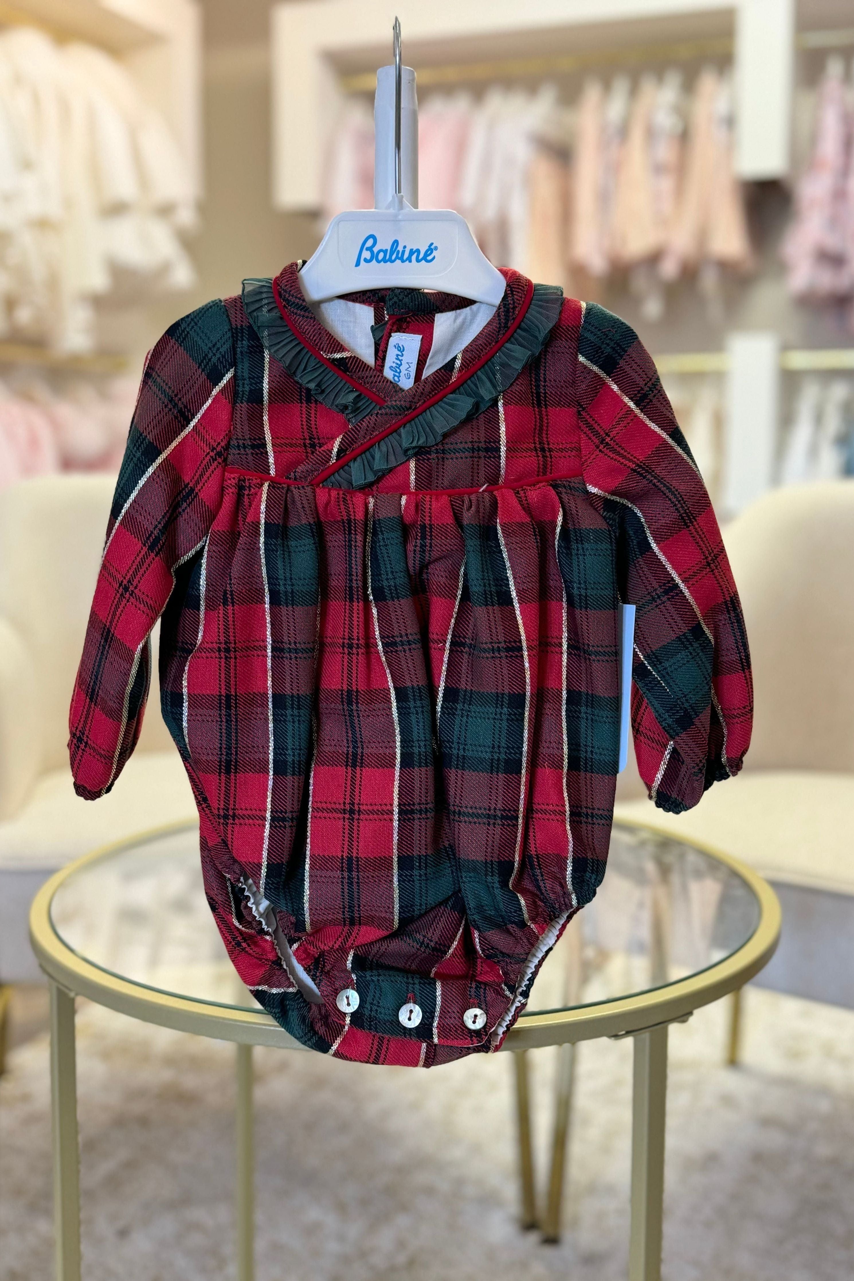 AW24 Babine Baby Unisex Tartan Romper