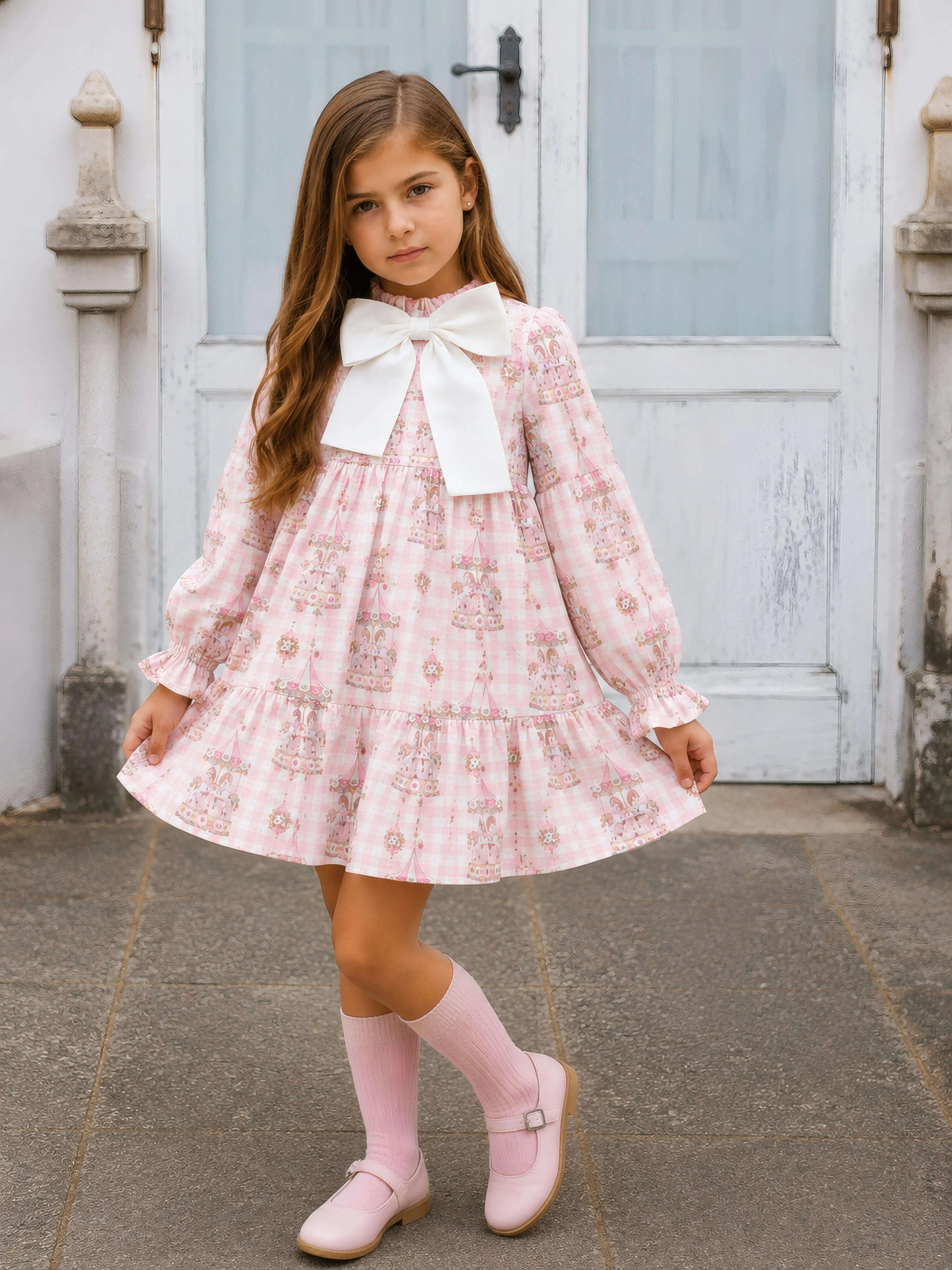 AW26 Dainty Delilah Girls Carousel Puff Dress Dainty Delilah