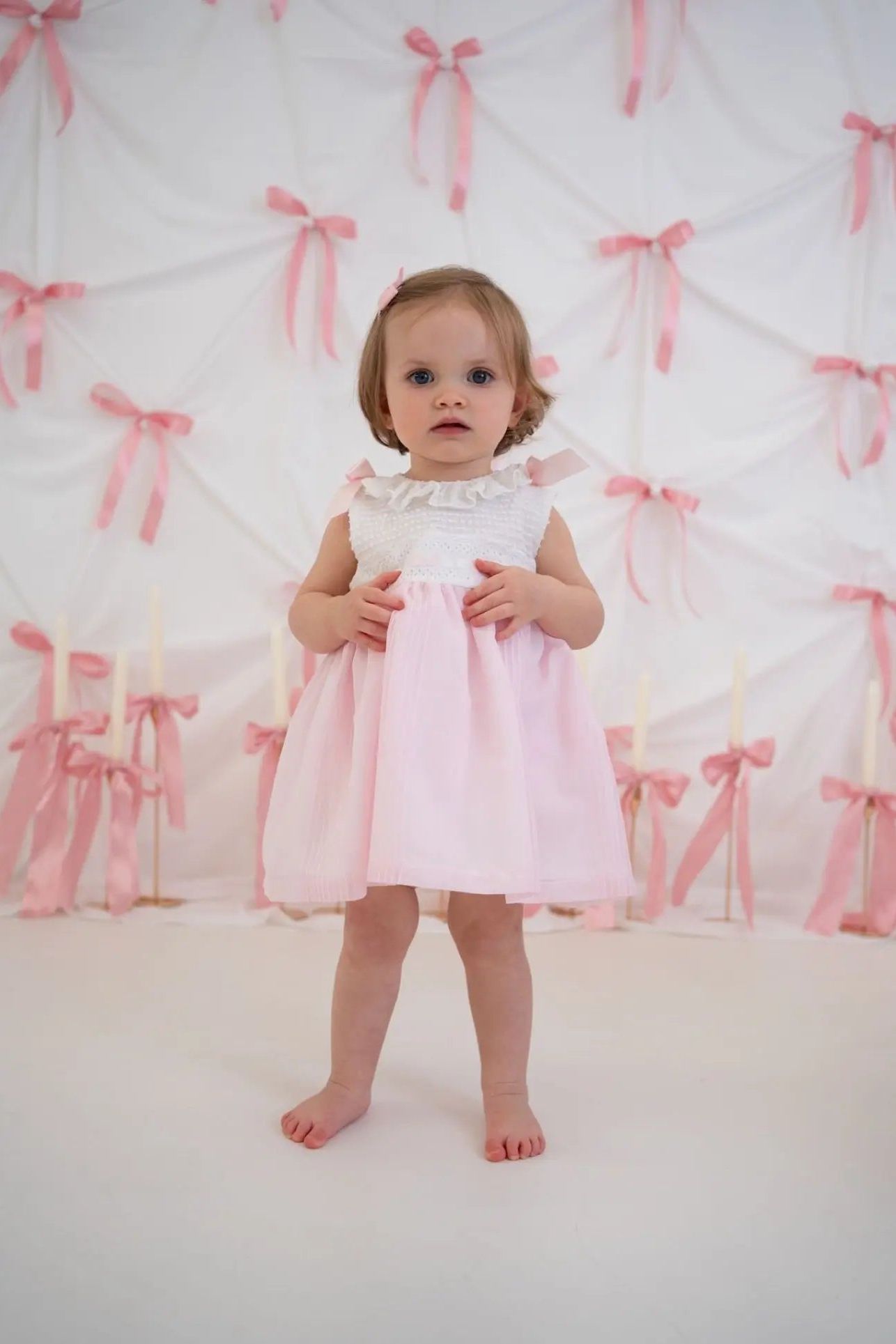 SS25 Baby Girls Pink Lace Dress & Knickers Dainty Delilah