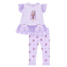 SS26 Girls Lilac Tulle Ice Cream T-Shirt & Legging Set Dainty Delilah