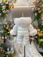 Cream Detachable Fur Snowsuit - In Stock Dainty Delilah