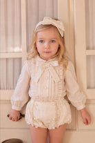 AW26 Rochy Girls Ivory Pearl Detail Jam Pant Set Rochy