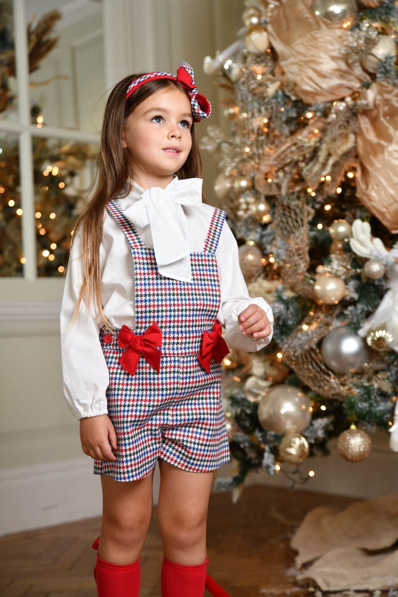 AW24 Babine Girls Christmas H Bar Short Set