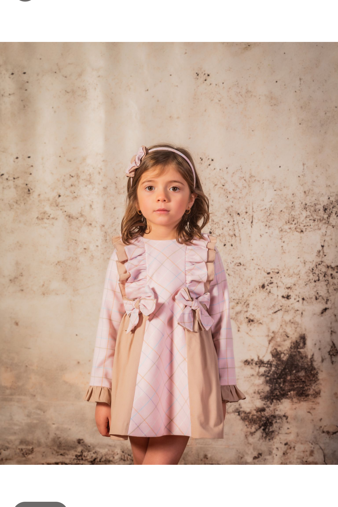 AW24 Babine Girls Pink Check Dress