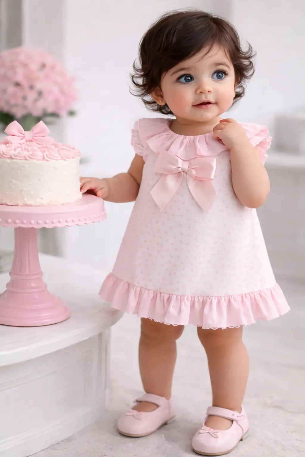 SS26 Baby Girls Open Back Dress & Knickers Dainty Delilah