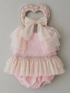SS26 Naxos Baby Pink Damask Tulle Dress & Knickers Naxos