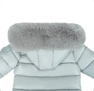 Grey Fur Hood Unisex Coat Dainty Delilah