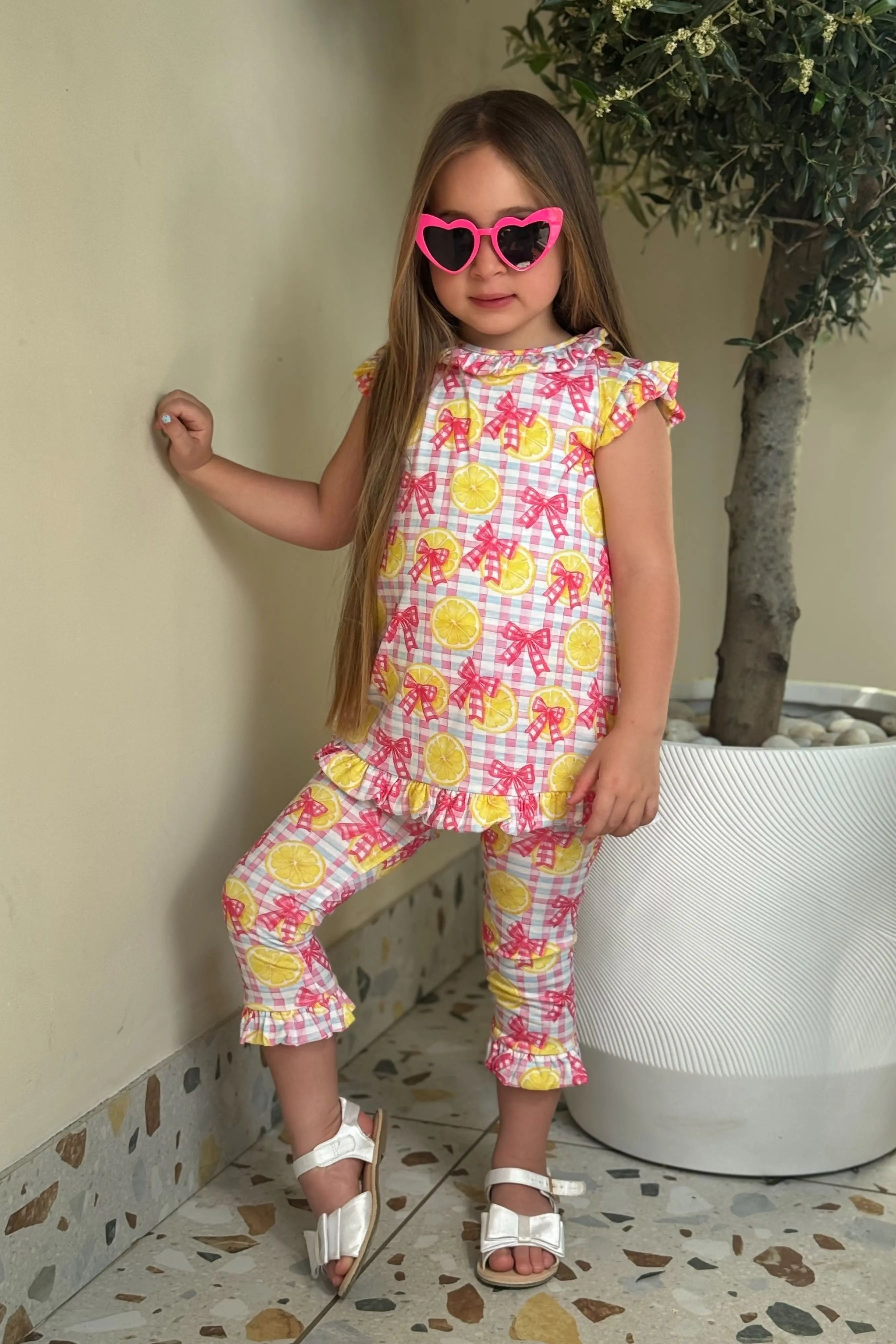 Vintage Bow Soft Touch Loungewear Set & Sunglasses Dainty Delilah