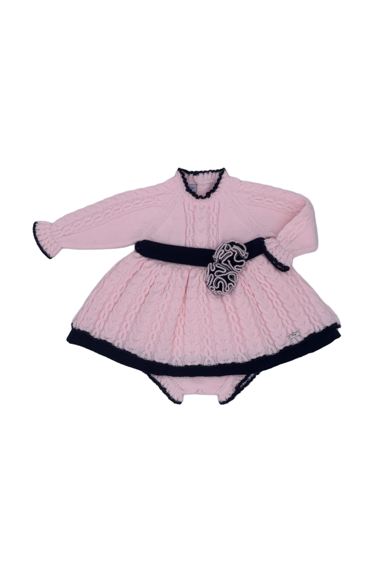 AW24 Rahigo Baby Girls Pink & Navy Dress & Knickers Rahigo Moda Infantil