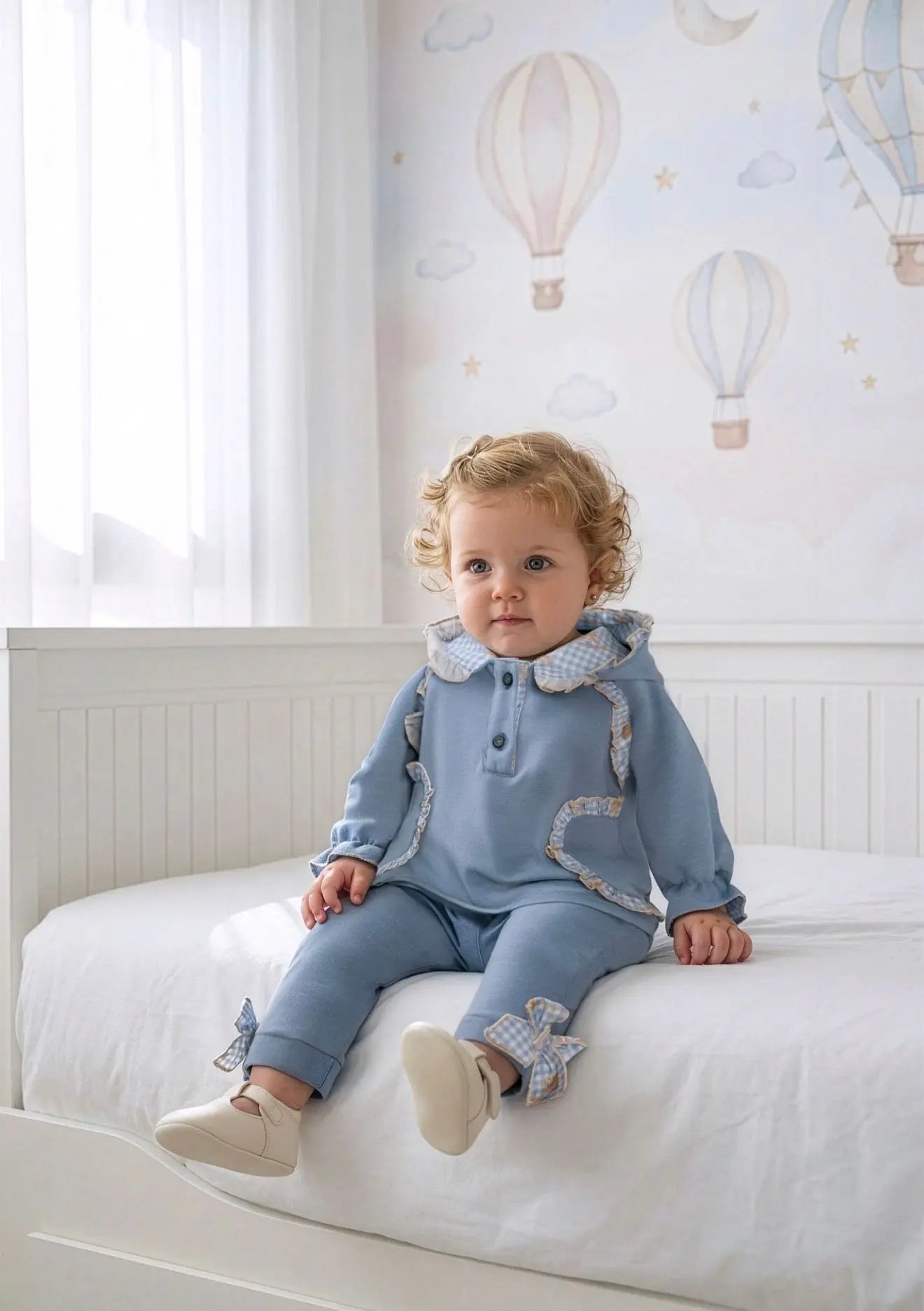 AW26 Miranda Baby Girls Blue Frill Tracksuit Miranda