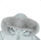 Grey Fur Hood Unisex Coat Dainty Delilah