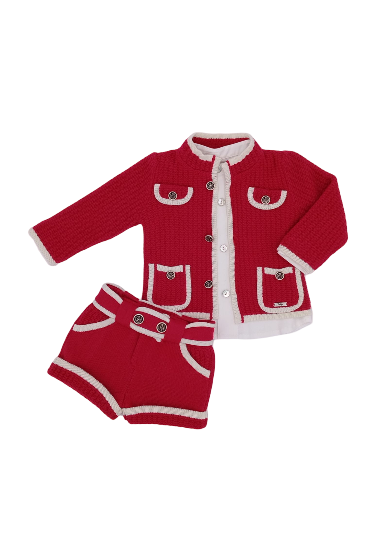 AW24 Rahigo Baby Boys Red Set, Hat & Socks