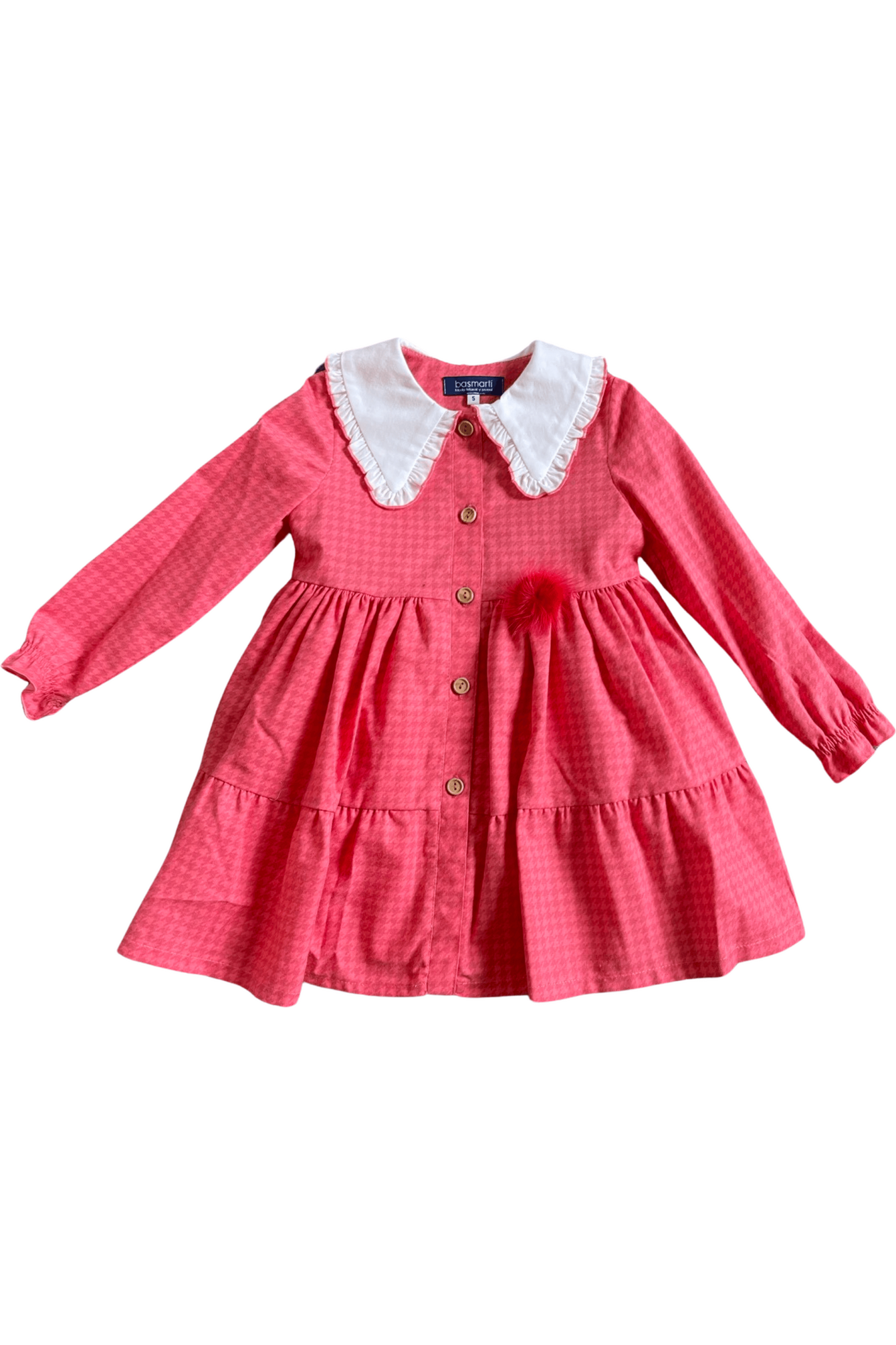 AW23 Basmarti Girls Pompom Dress 911 Dainty Delilah
