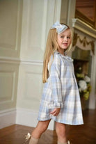 AW24 Babine Girls Blue & Silver Aline Dress