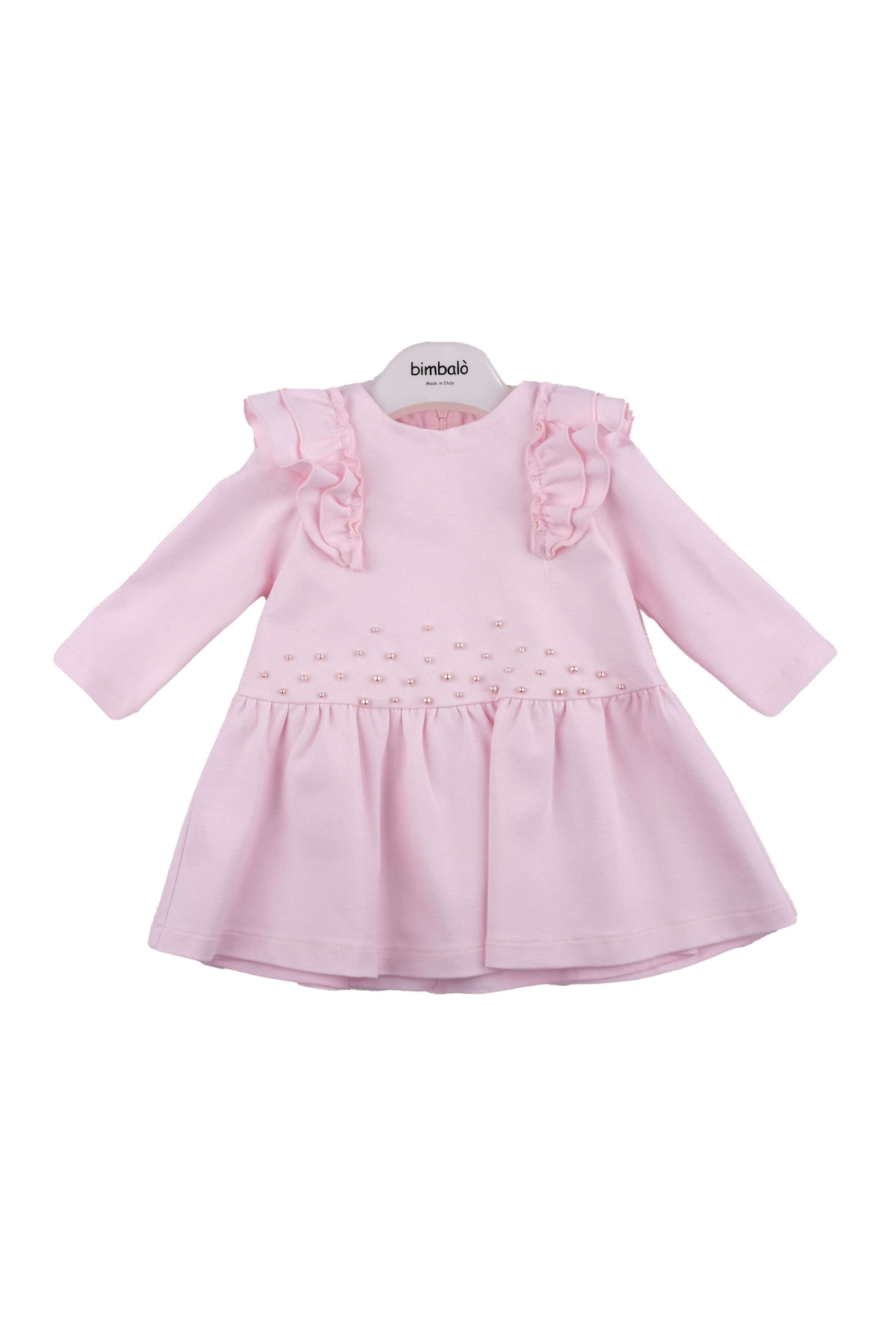 AW24 Bimbalo Girls Baby Pink Pearl Dress Dainty Delilah