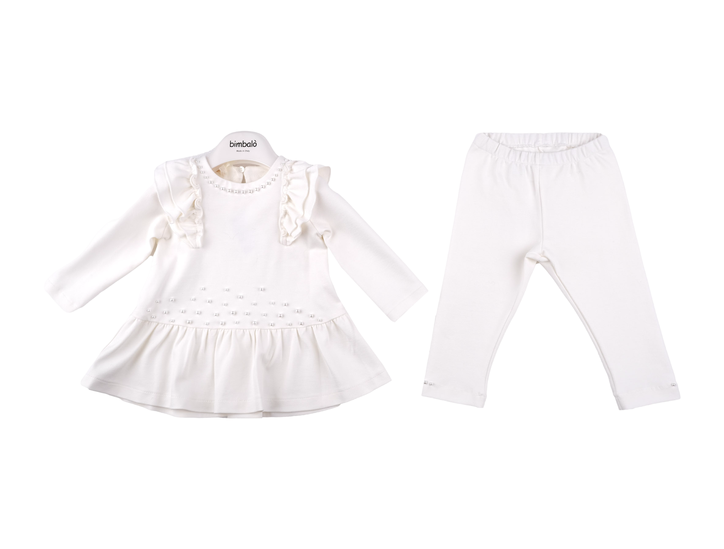 AW24 Bimbalo Girls Cream Pearl Legging Set Dainty Delilah