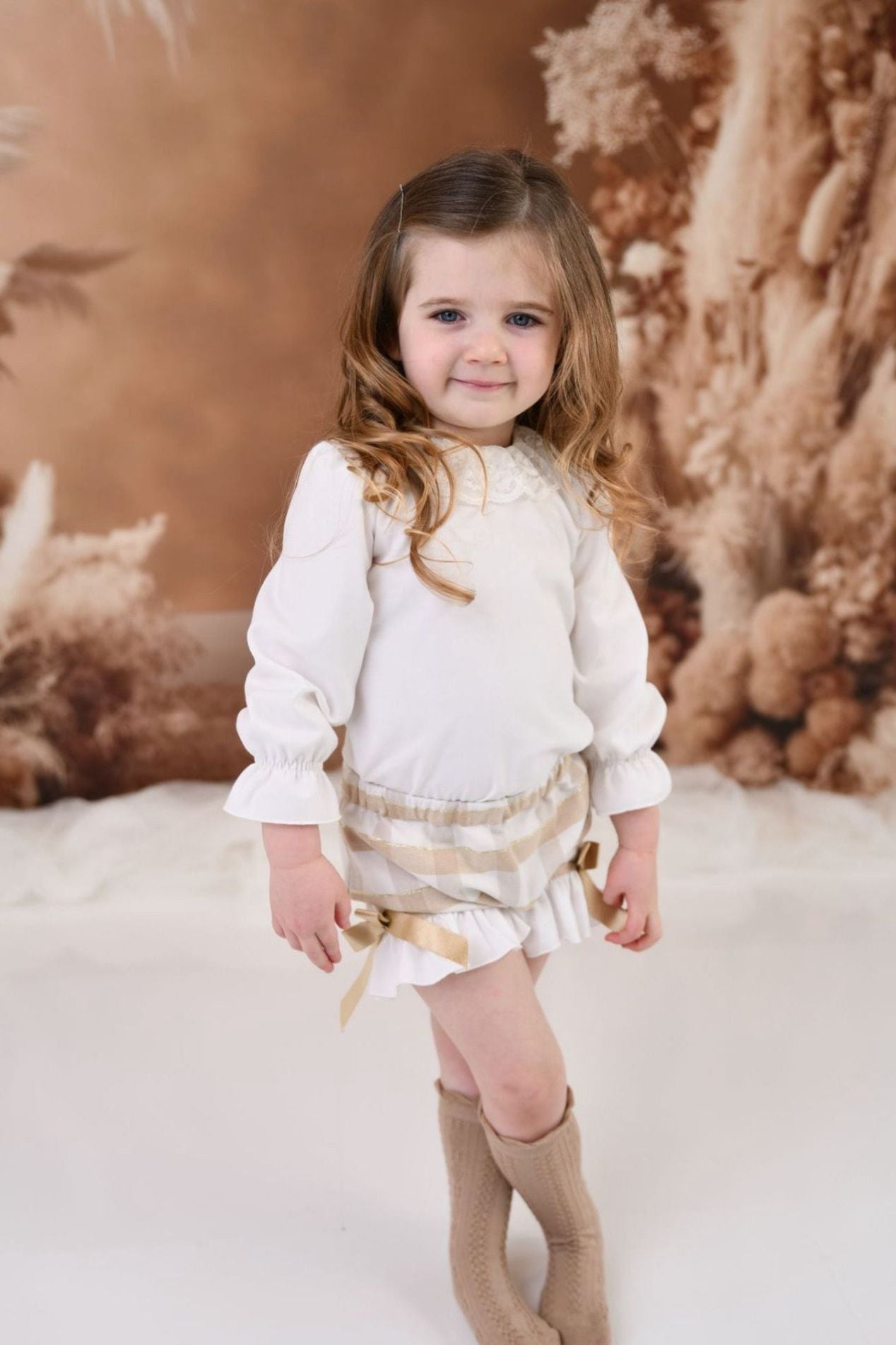 AW24 Rochy Girls Glitter Check Jam Pant Set Dainty Delilah