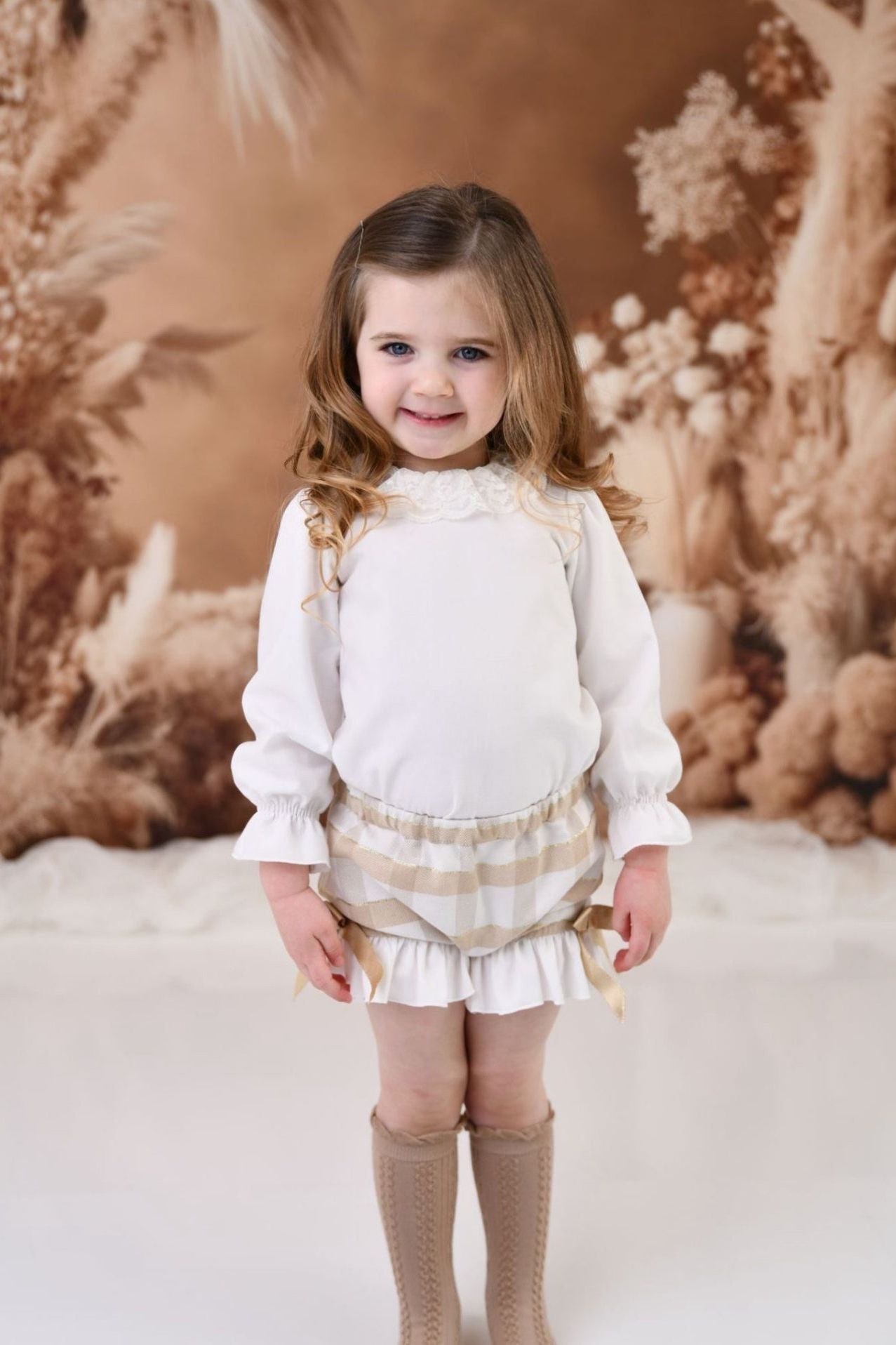 AW24 Rochy Girls Glitter Check Jam Pant Set Dainty Delilah