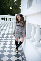 AW25 Babine Girls Black Tweed Short Set
